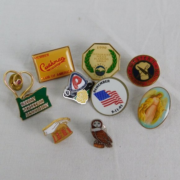 Lot of 10 Random Assorted Collectible & Advertisement Pinbacks & Pins Grab Bag - Picture 1 of 12